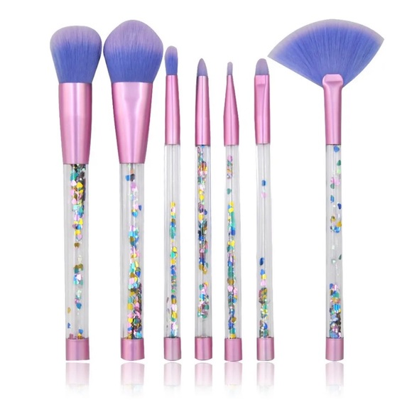 7pcs Crystal Makeup Brushes Kit + Case - Picture 9 of 11
